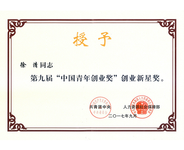中國青年創(chuàng)業(yè)獎(jiǎng)